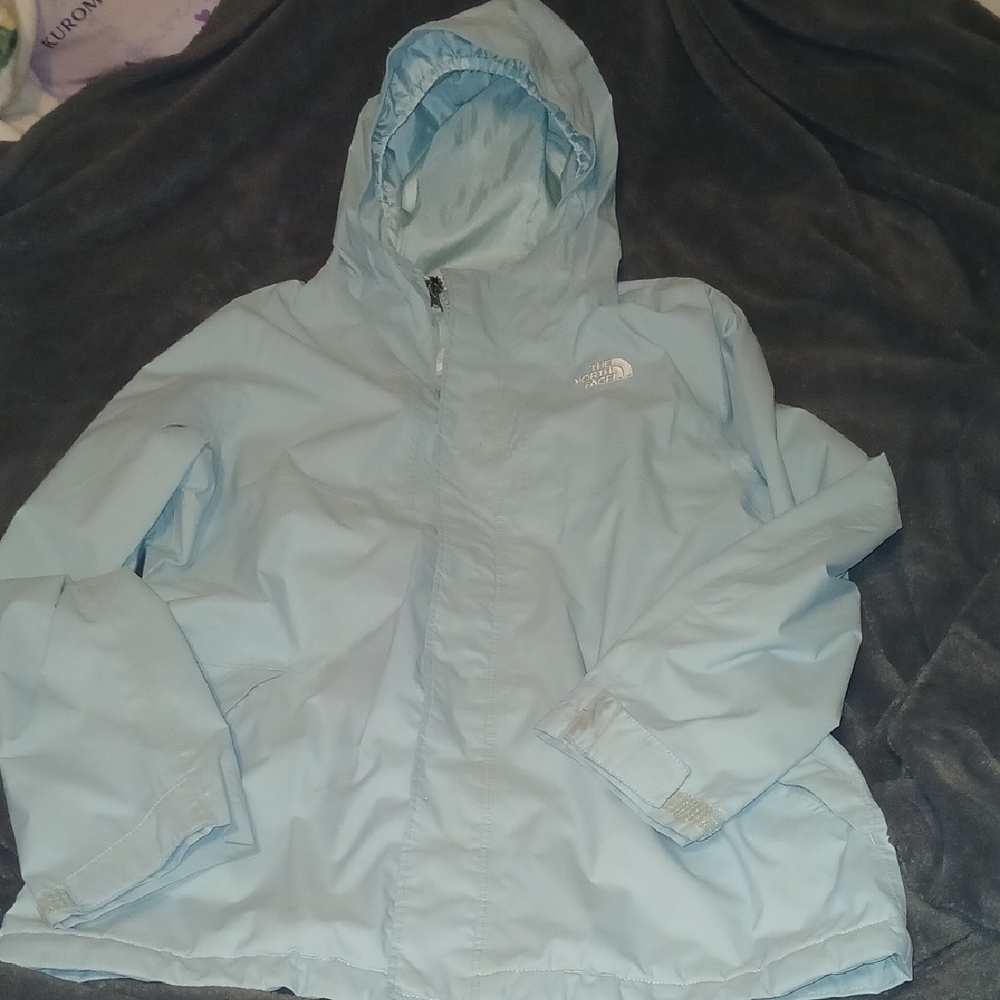 The North Face Kids Light Blue Raincoat